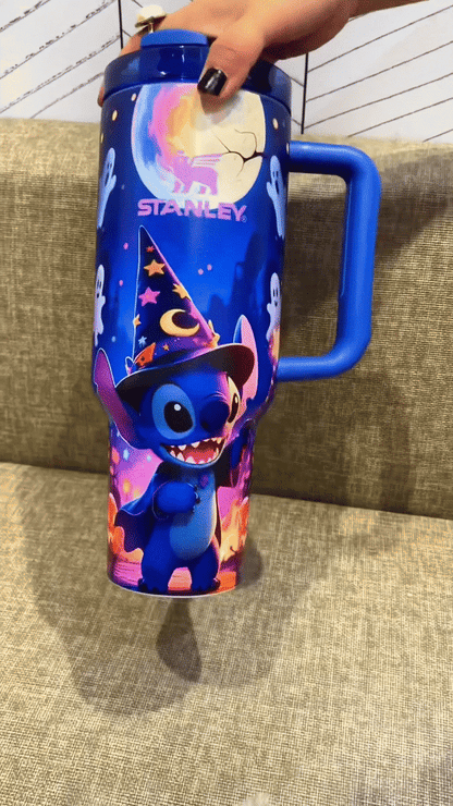 🔥Halloween Stitch Insulated Tumbler Cup 40 OZ🎇Glow in Dark