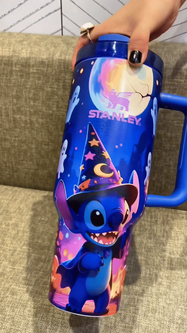 🔥Halloween Stitch Insulated Tumbler Cup 40 OZ🎇Glow in Dark