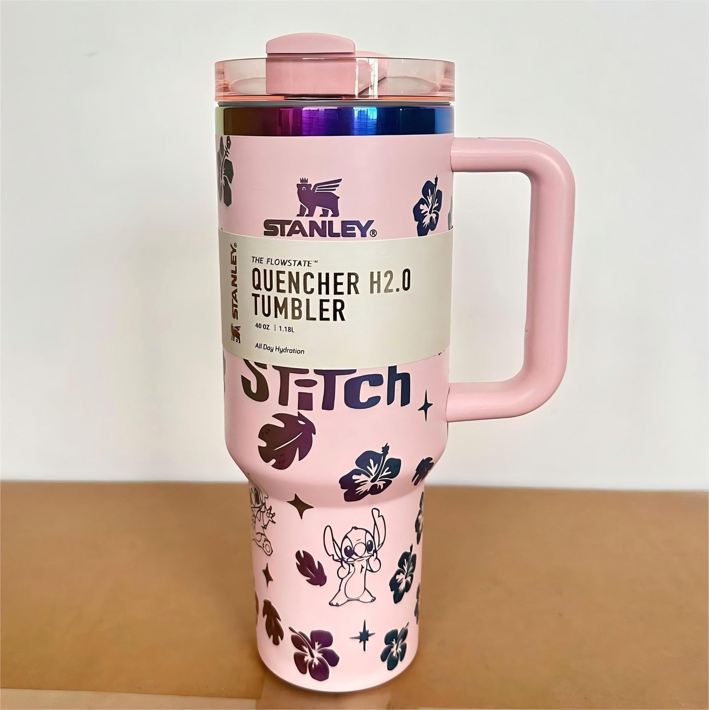 🔥40oz Stitch Insulated Tumbler 🥰 Straw Topper as Free Gift🎁