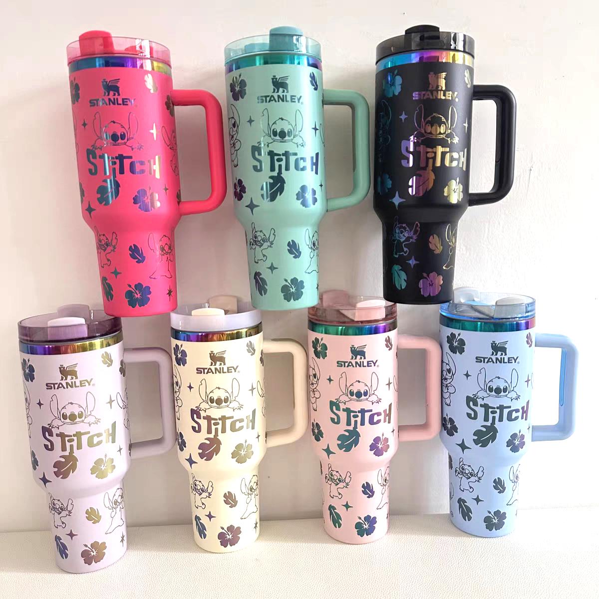 🔥40 OZ Stitch Insulated Cup 1200ML🥰 Straw Topper as Free Gift🎁