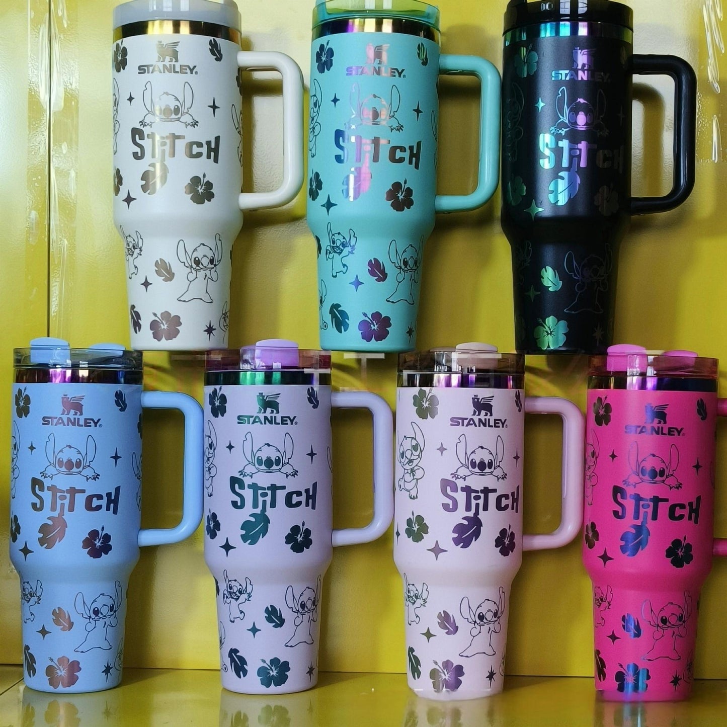 🔥40 OZ Stitch Insulated Cup 1200ML🥰 Straw Topper as Free Gift🎁