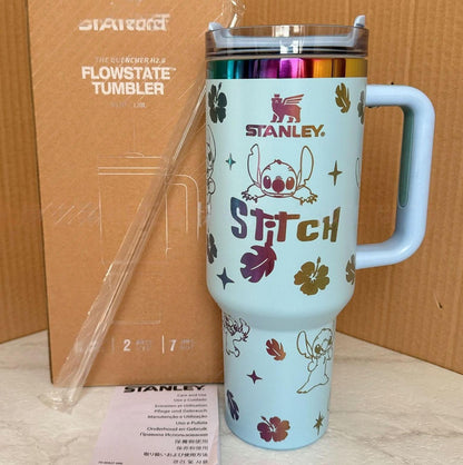 🔥40OZ Stitch Cup 1200ML 🥰 Straw Topper as Free Gift🎁