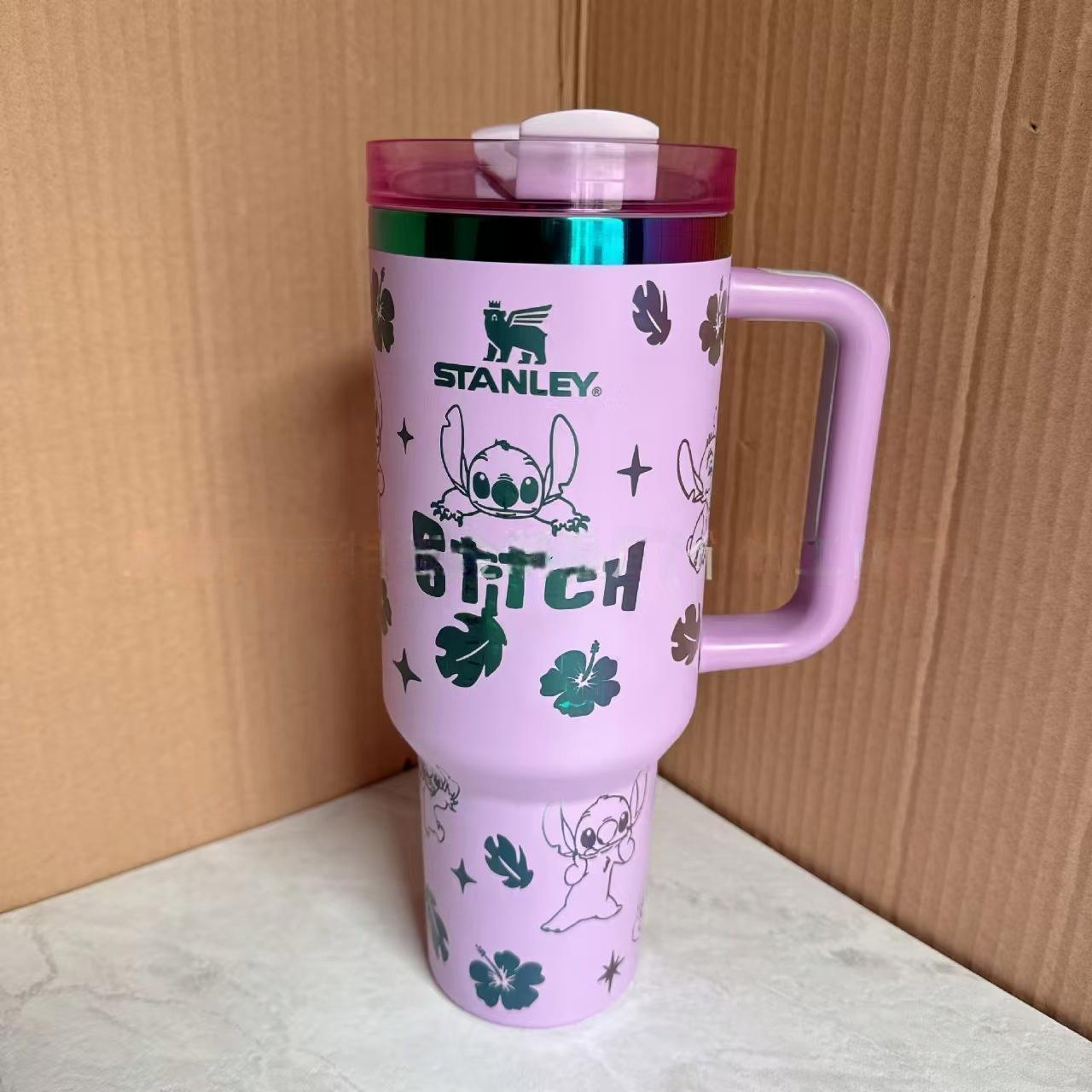 🔥40OZ Stitch Cup 1200ML 🥰 Straw Topper as Free Gift🎁