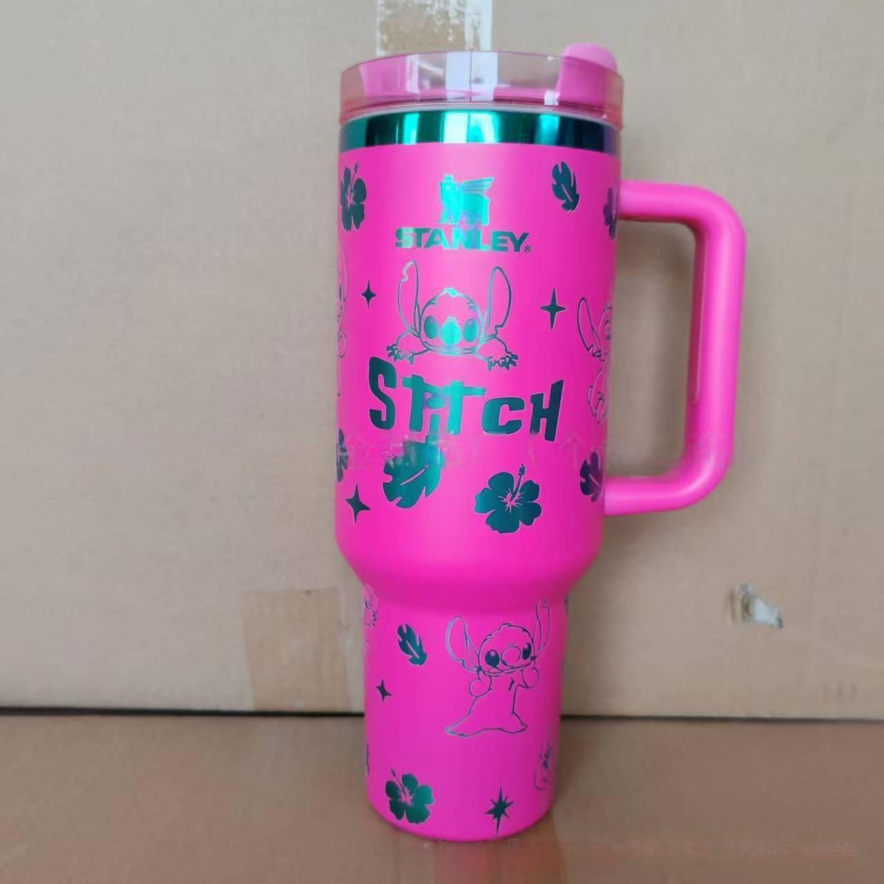 🔥40OZ Stitch Cup 1200ML 🥰 Straw Topper as Free Gift🎁