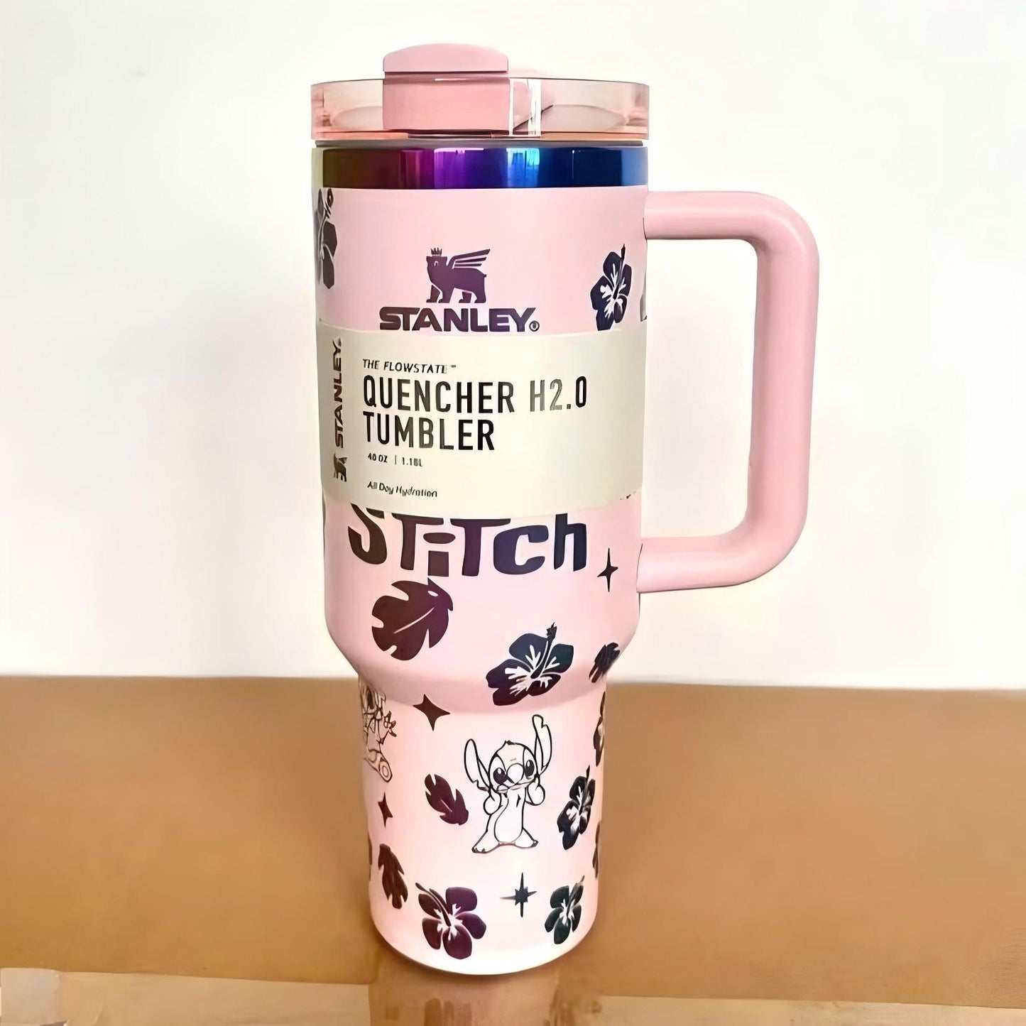 🔥40OZ Stitch Cup 1200ML 🥰 Straw Topper as Free Gift🎁