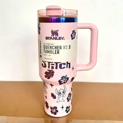 🔥40OZ Stitch Cup 1200ML 🥰 Straw Topper as Free Gift🎁