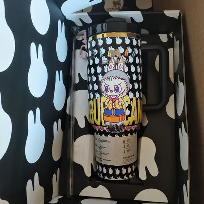 🔥  Labubu Black Insulated Cup 40 OZ ✈️Free Shipping