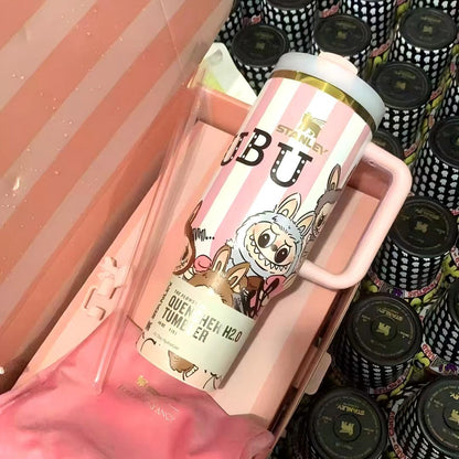 🔥  Labubu Stripe Insulated Cup 40 OZ ✈️Free Shipping