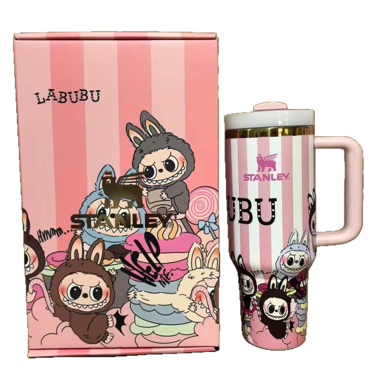 🔥  Labubu Stripe Insulated Cup 40 OZ ✈️Free Shipping