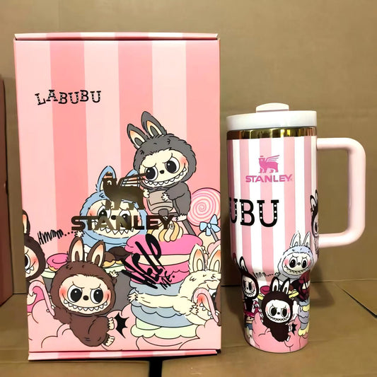 🔥  Labubu Stripe Insulated Cup 40 OZ ✈️Free Shipping