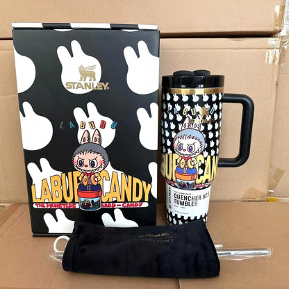 🔥  Labubu Black Insulated Cup 40 OZ ✈️Free Shipping