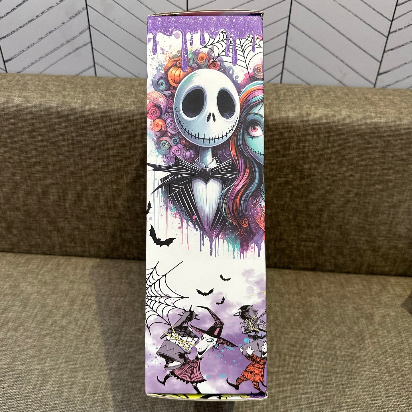 🔥40oz Sally x Jack Skellington Tumbler Noctilucent 🚚Free Shipping