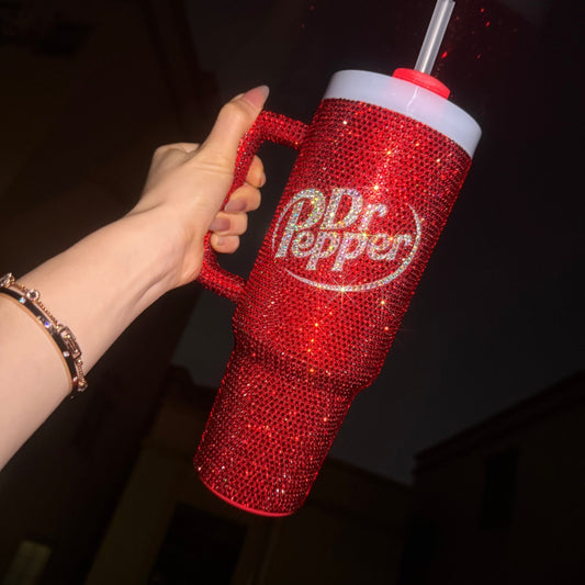 400z DrPepper Tumbler Studded With Diamonds Free Shipping📦