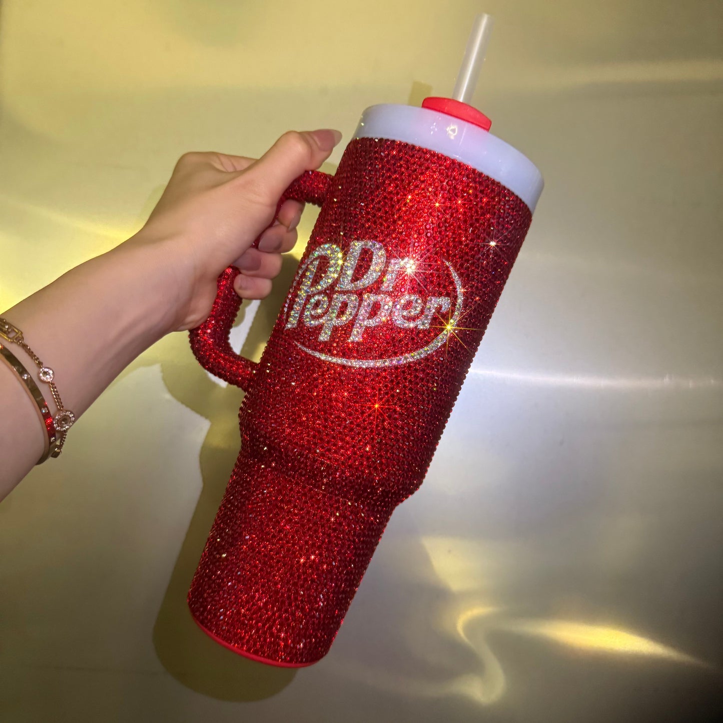 400z DrPepper Tumbler Studded With Diamonds Free Shipping📦