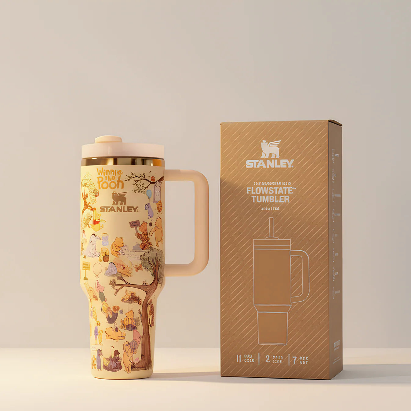 🔥Pooh Insulated Cup Gift Box 40OZ Include Straw and Topper🎁