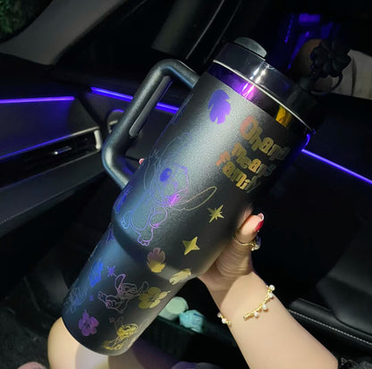 🔥40OZ Stitch Cup 1200ML 🥰 Straw Topper as Free Gift🎁