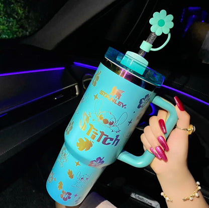 🔥40OZ Stitch Cup 1200ML 🥰 Straw Topper as Free Gift🎁