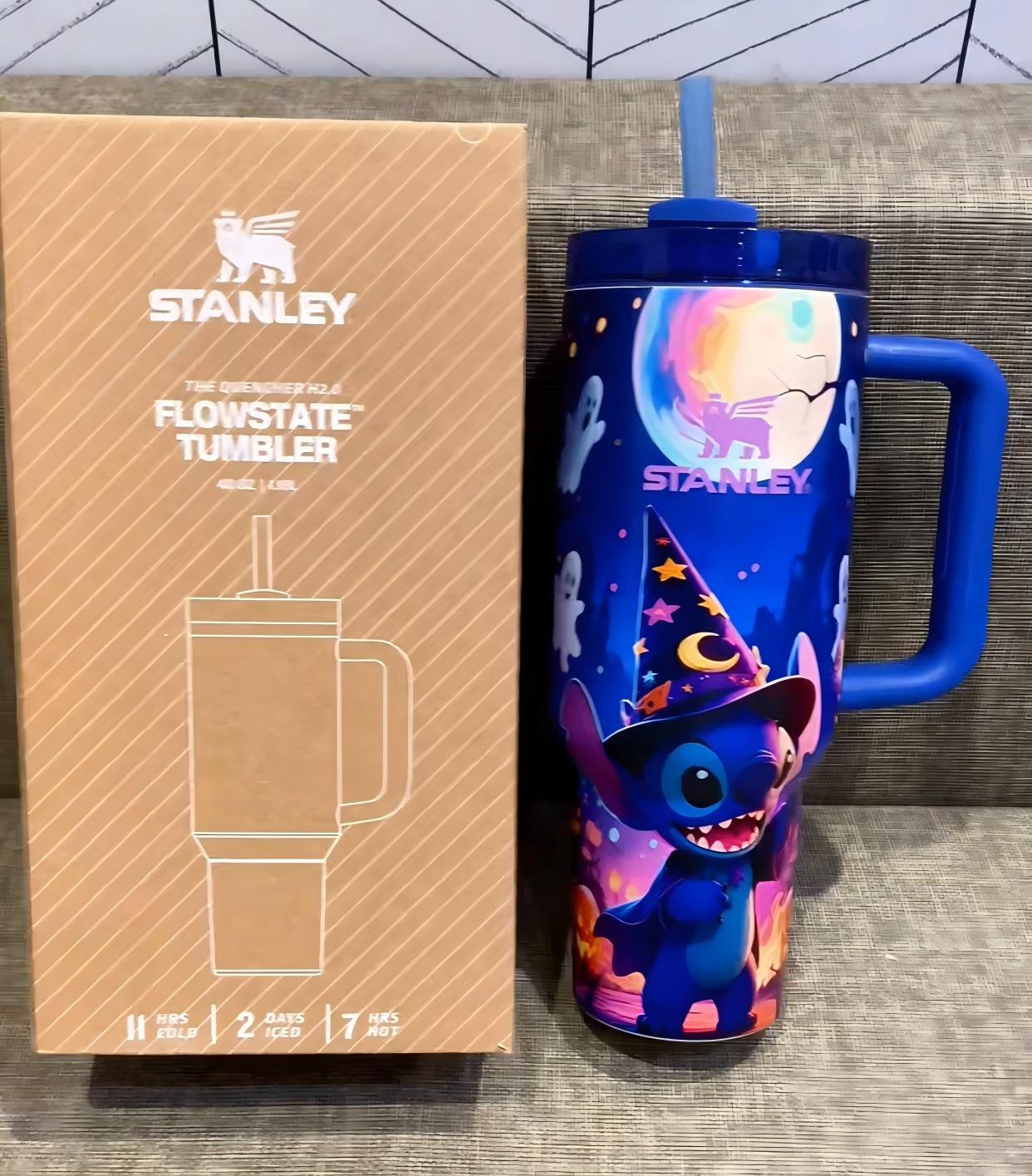 🔥Halloween Stitch Insulated Tumbler Cup 40 OZ🎇Glow in Dark