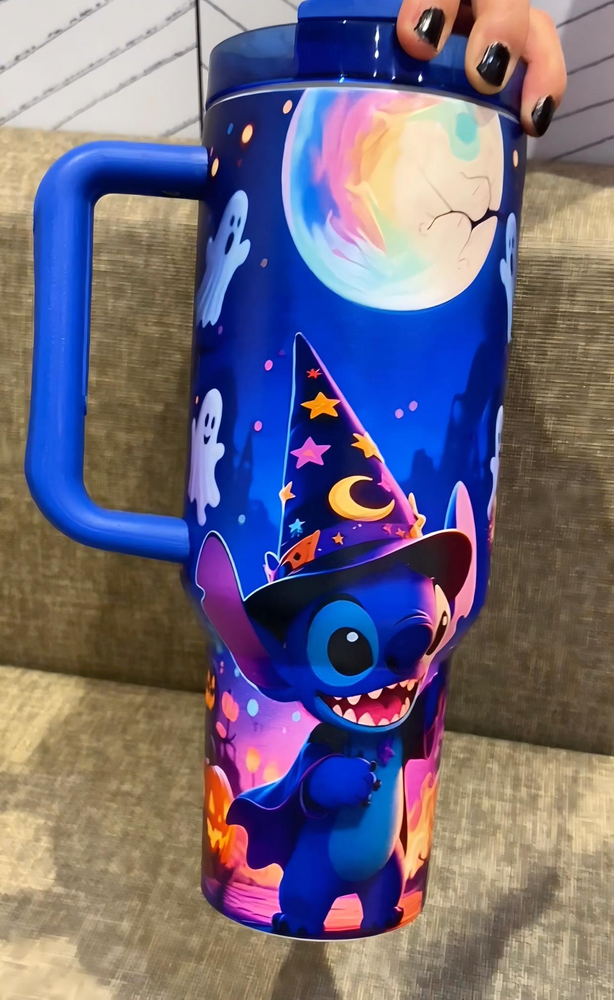 🔥Halloween Stitch Insulated Tumbler Cup 40 OZ🎇Glow in Dark