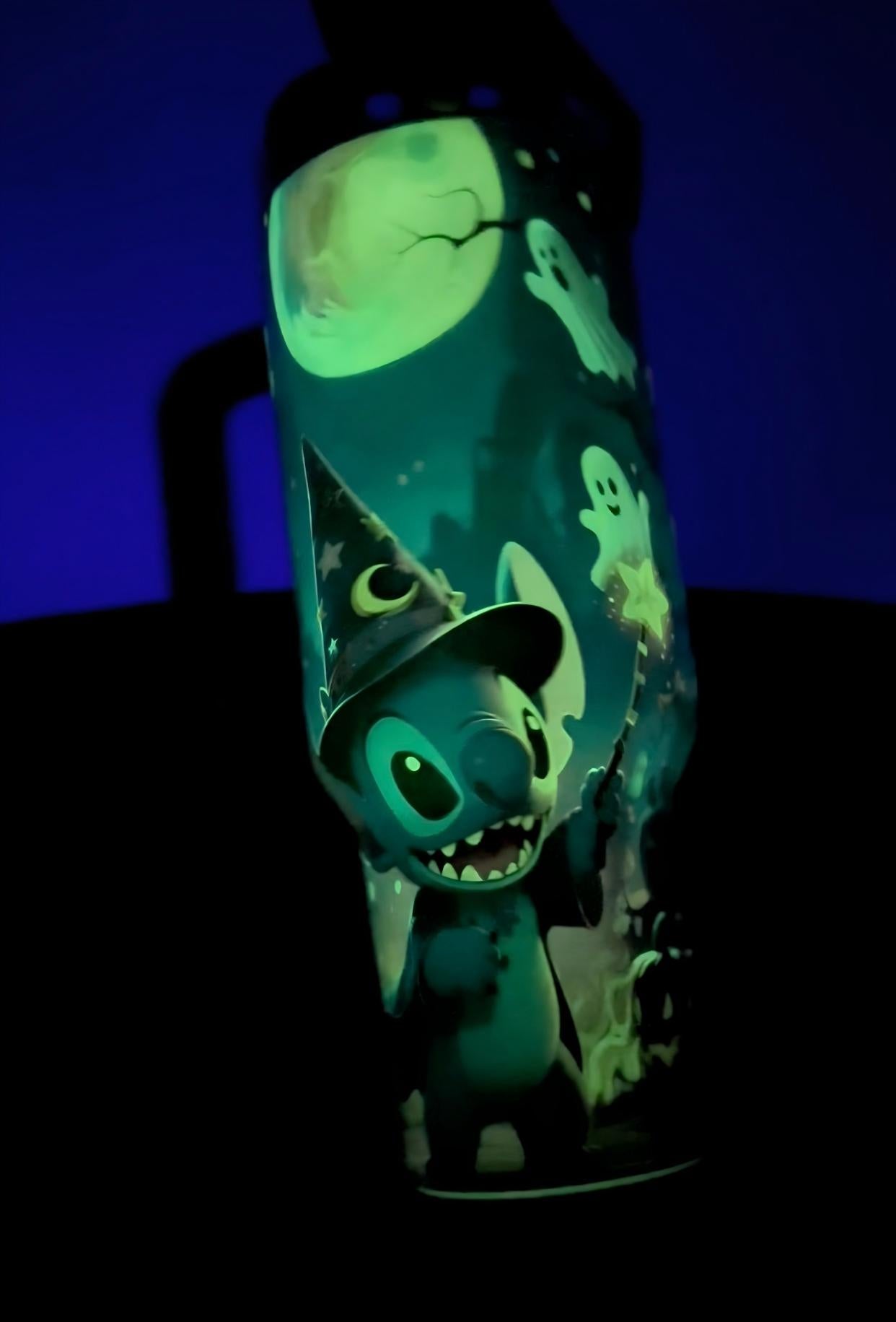 🔥Halloween Stitch Insulated Tumbler Cup 40 OZ🎇Glow in Dark