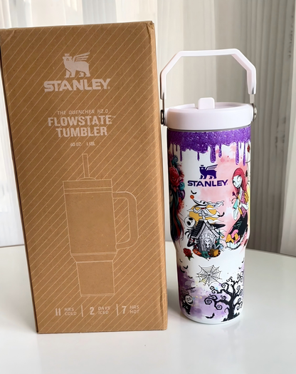 🔥30oz Sally x Jack Skellington Tumbler Noctilucent 🚚Free Shipping