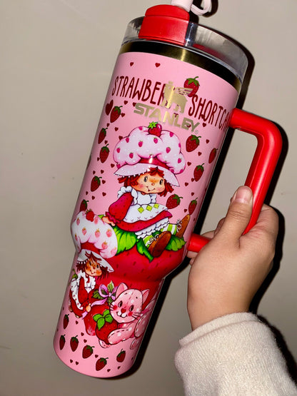 🔥Strawberry Shortcake Insulated 40 0z Tumbler