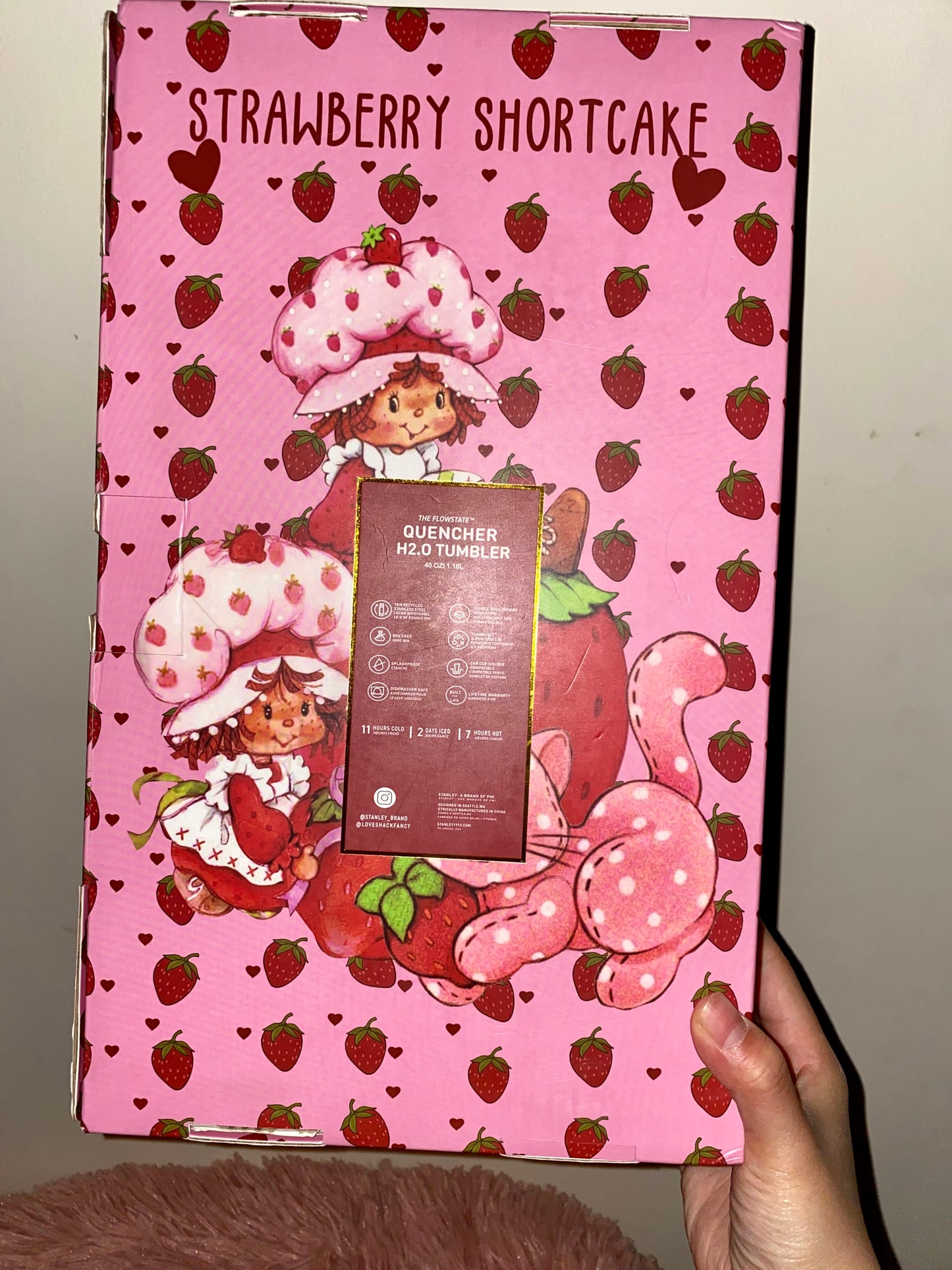 🔥Strawberry Shortcake Insulated 40 0z Tumbler