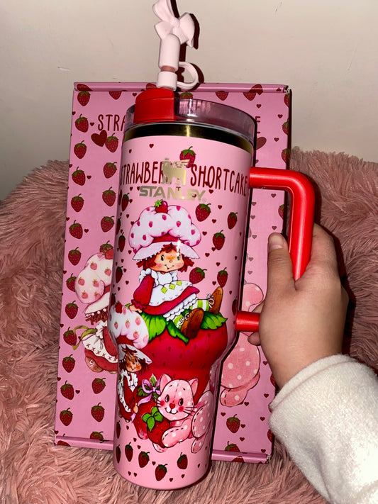 🔥Strawberry Shortcake Insulated 40 0z Tumbler