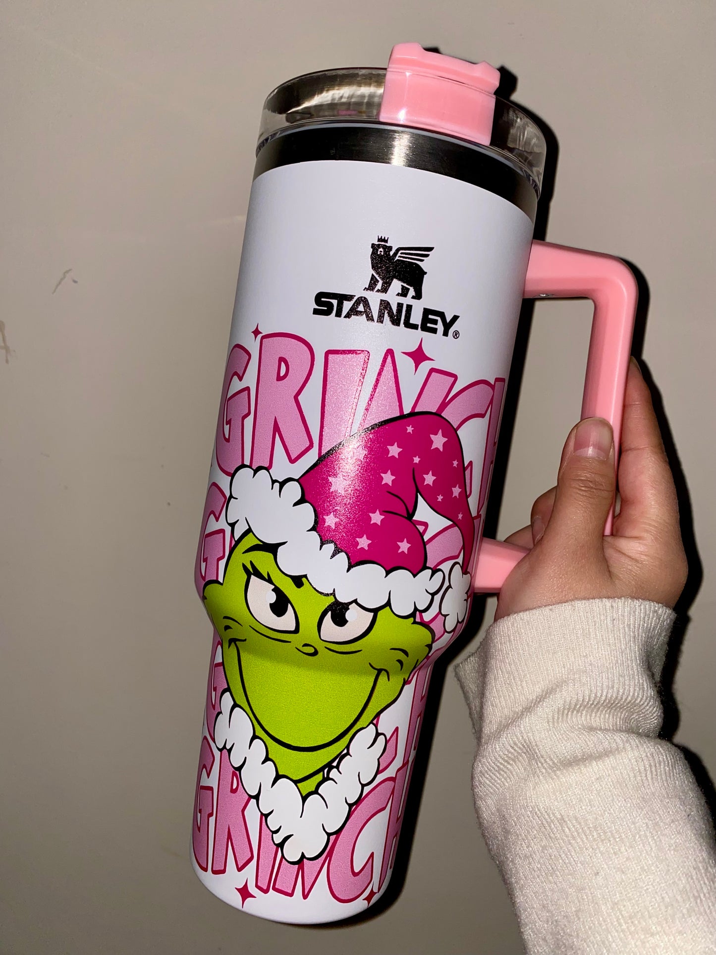 🔥Pink Grinch  Insulated Tumbler 40OZ ✈️Free Shippment