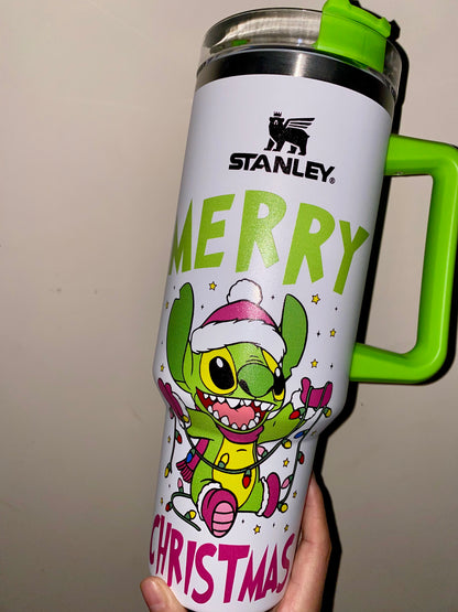🔥Stitch Christmas Insulated Tumbler 40OZ ✈️Free Shippment