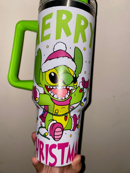 🔥Stitch Christmas Insulated Tumbler 40OZ ✈️Free Shippment