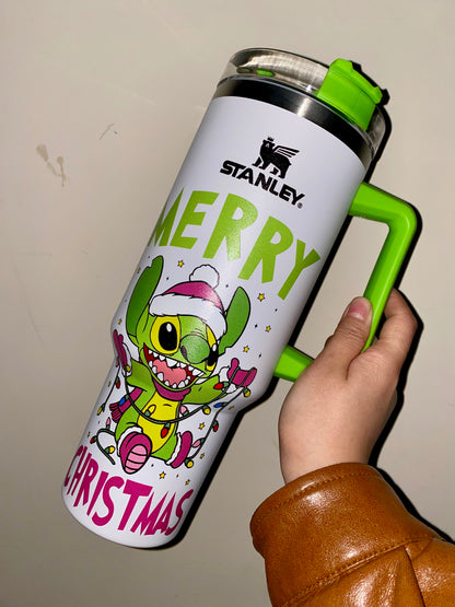 🔥Stitch Christmas Insulated Tumbler 40OZ ✈️Free Shippment