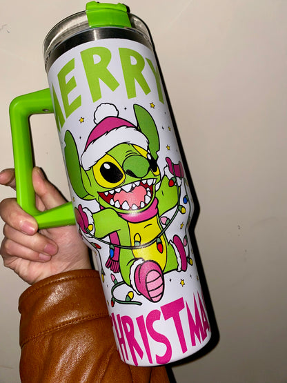 🔥Stitch Christmas Insulated Tumbler 40OZ ✈️Free Shippment