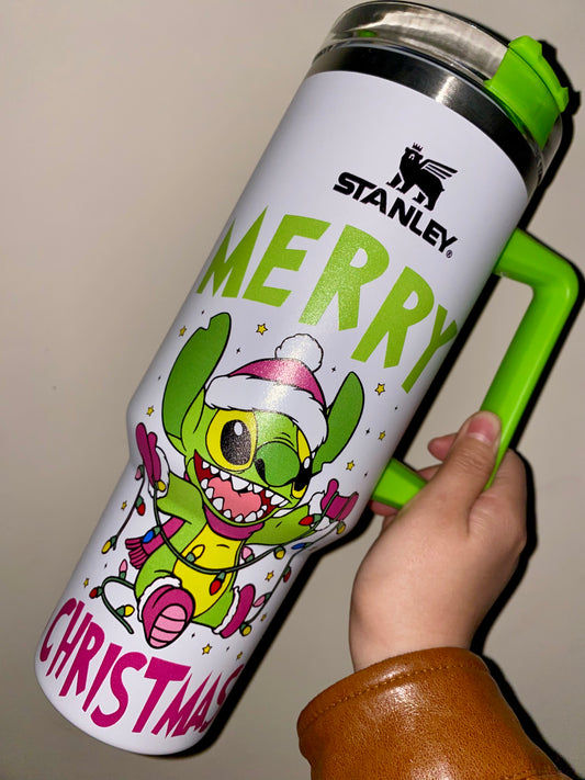 🔥Stitch Christmas Insulated Tumbler 40OZ ✈️Free Shippment