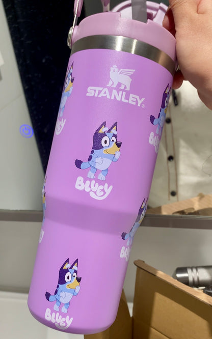 🔥  Bluey Purple Insulated Cup 30 OZ ✈️Free Shipping
