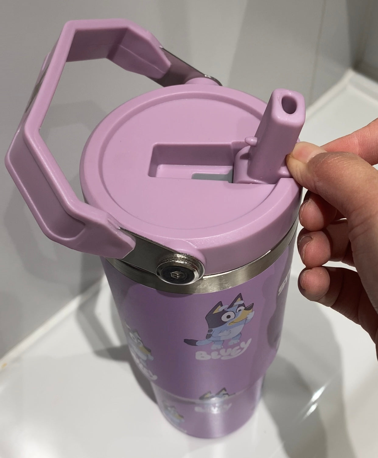 🔥  Bluey Purple Insulated Cup 30 OZ ✈️Free Shipping