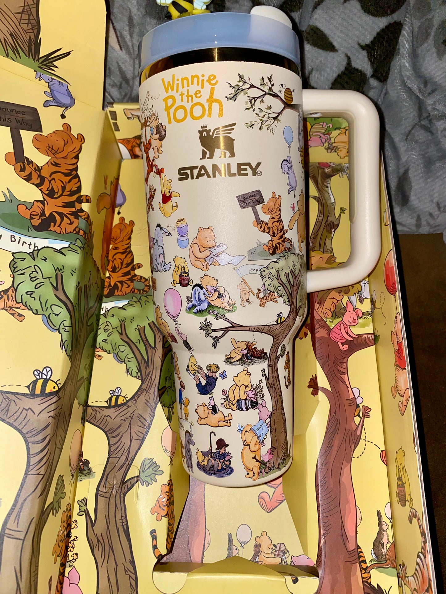 🔥Pooh Insulated Cup Gift Box 40OZ Include Straw and Topper🎁