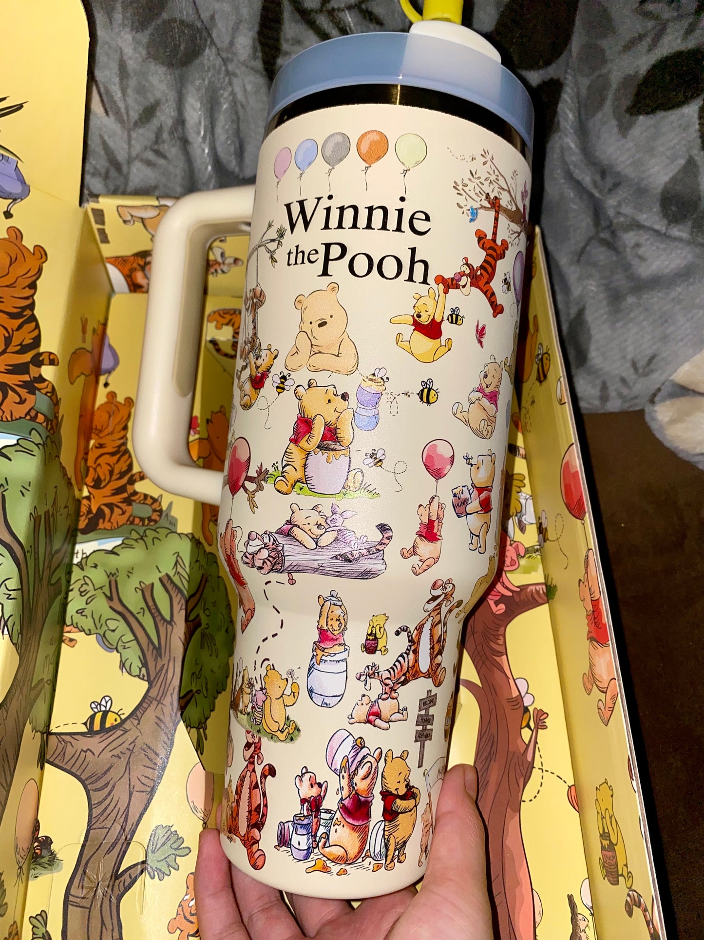 🔥Pooh Insulated Cup Gift Box 40OZ Include Straw and Topper🎁