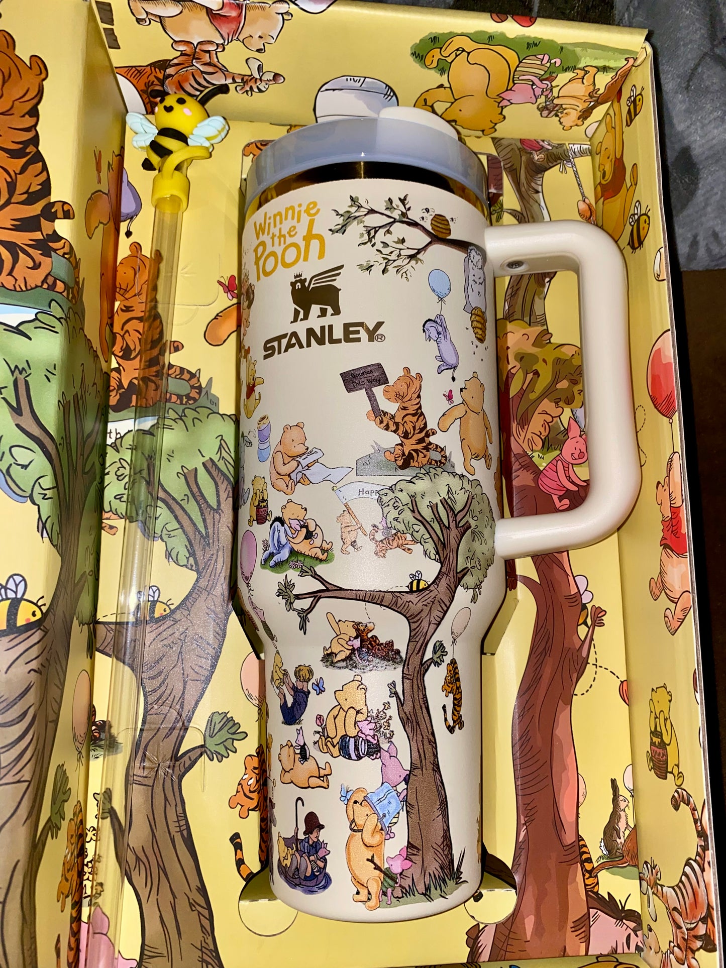 🔥Pooh Insulated Cup Gift Box 40OZ Include Straw and Topper🎁