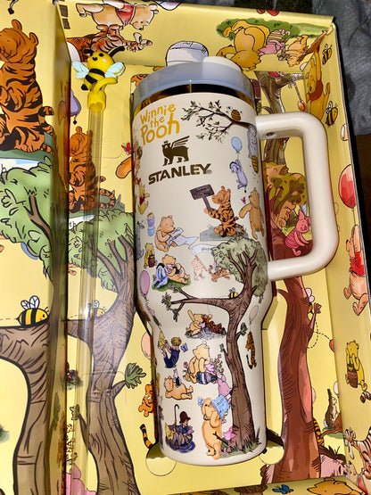 🔥Pooh Insulated Cup Gift Box 40OZ Include Straw and Topper🎁