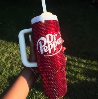 400z DrPepper Tumbler Studded With Diamonds Free Shipping📦