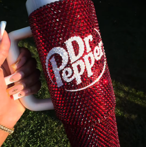 400z DrPepper Tumbler Studded With Diamonds Free Shipping📦