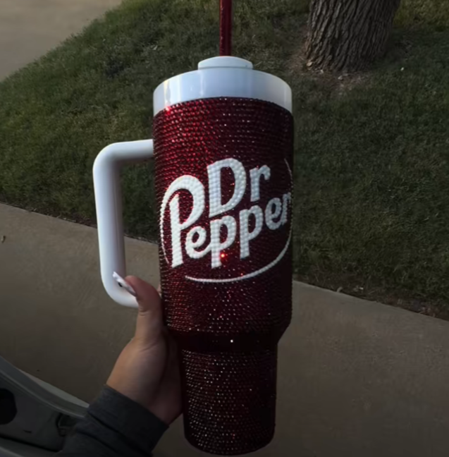 400z DrPepper Tumbler Studded With Diamonds Free Shipping📦